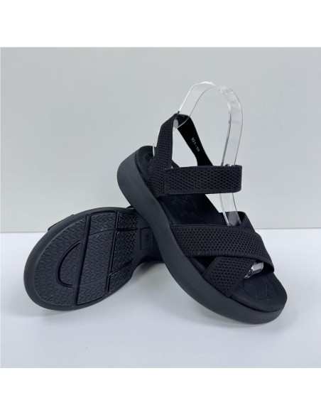 SANDALIA CRUZADA BIO NEGRO