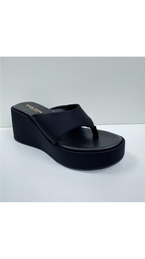 SANDALIA DEDO DE TELA NEGRO