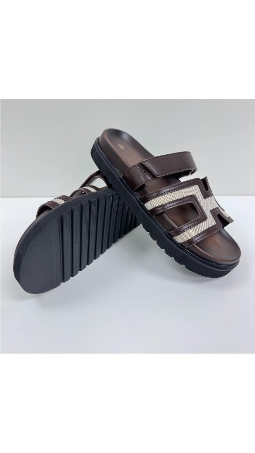 SANDALIA HERMES MARRON
