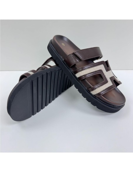 SANDALIA HERMES MARRON