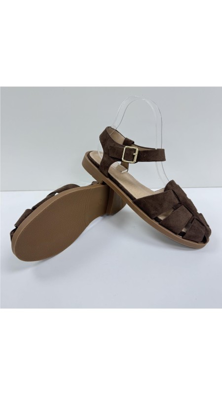 SANDALIA CANGREJERA MARRON 2