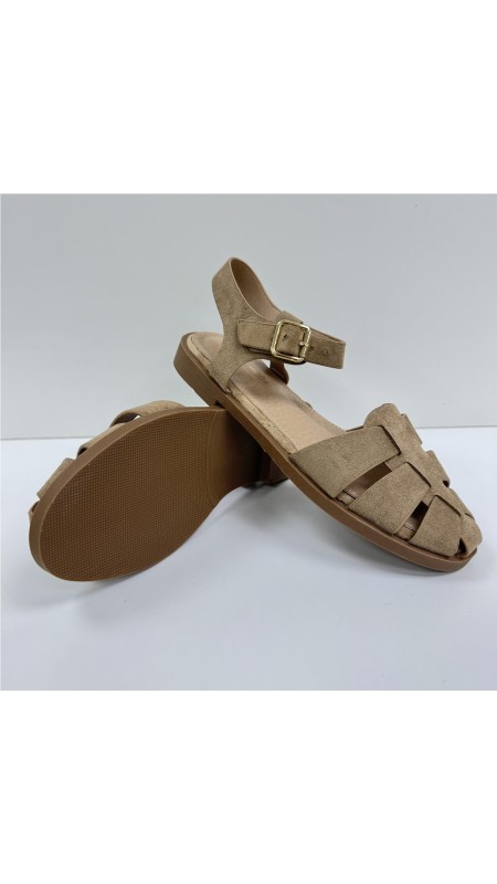 SANDALIA CANGREJERA CAMEL 2