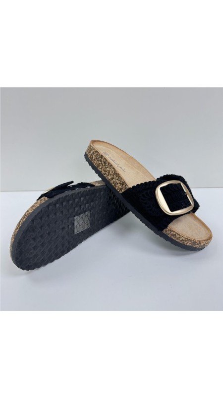 SANDALIA BIO PALA CROCHE NEGRO 2