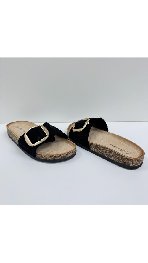 SANDALIA BIO PALA CROCHE NEGRO