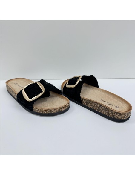 SANDALIA BIO PALA CROCHE NEGRO