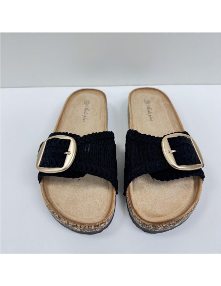 SANDALIA BIO PALA CROCHE NEGRO
