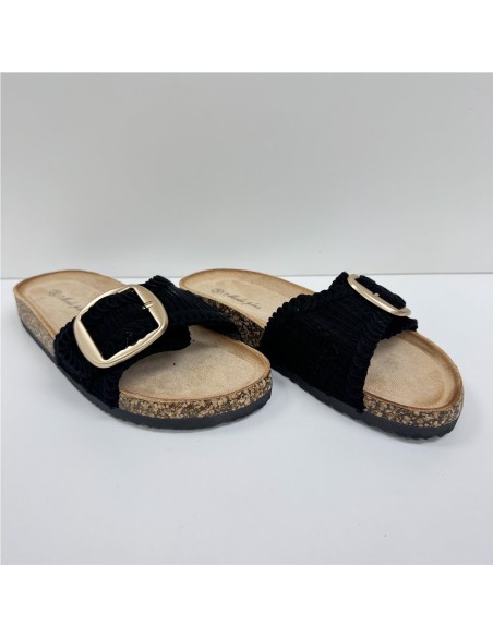 SANDALIA BIO PALA CROCHE NEGRO