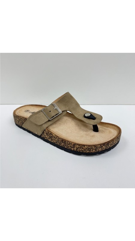 SANDALIA BIO DEDO TAUPE