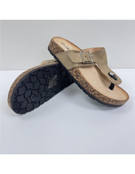 SANDALIA BIO DEDO TAUPE