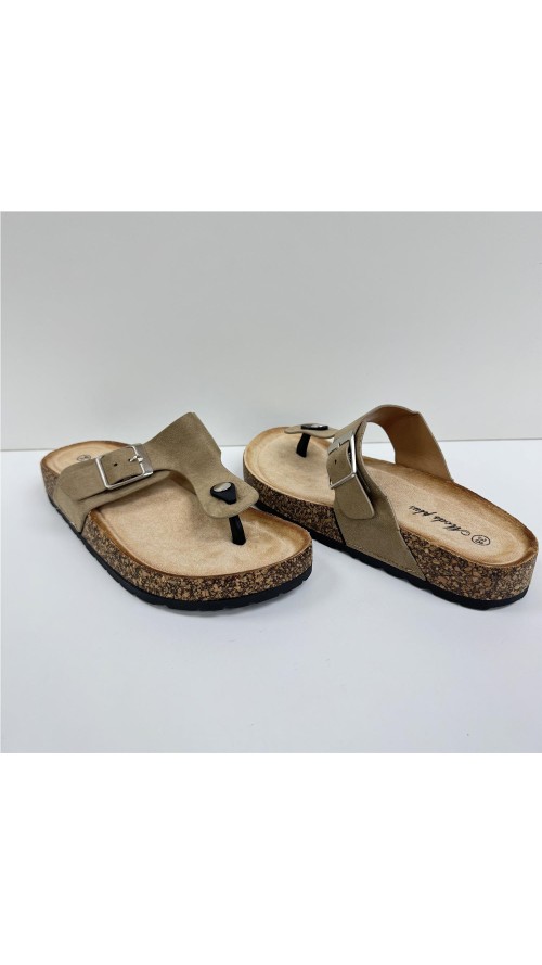 SANDALIA BIO DEDO TAUPE