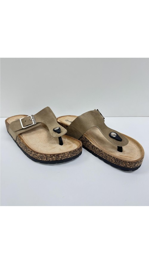 SANDALIA BIO DEDO TAUPE