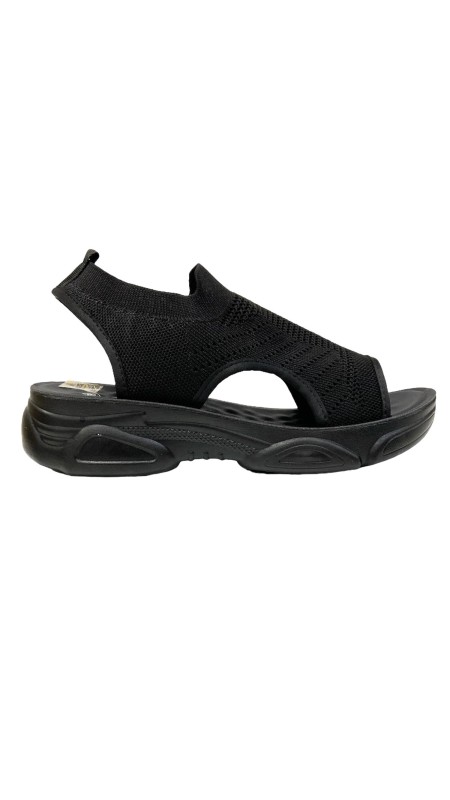 SANDALIA PLANA DEPORTIVA NEGRO