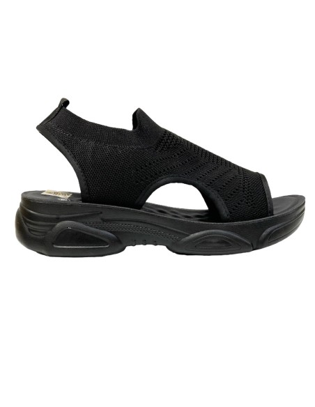 SANDALIA PLANA DEPORTIVA NEGRO