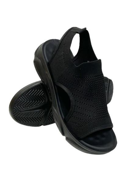 SANDALIA PLANA DEPORTIVA NEGRO
