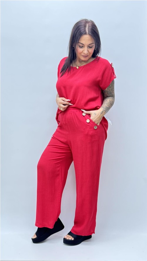 PANTALON ARIEL ROJO