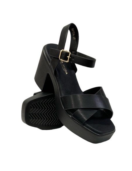 SANDALIA TACON SPORT NEGRO