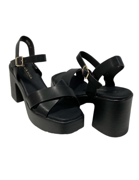 SANDALIA TACON SPORT NEGRO