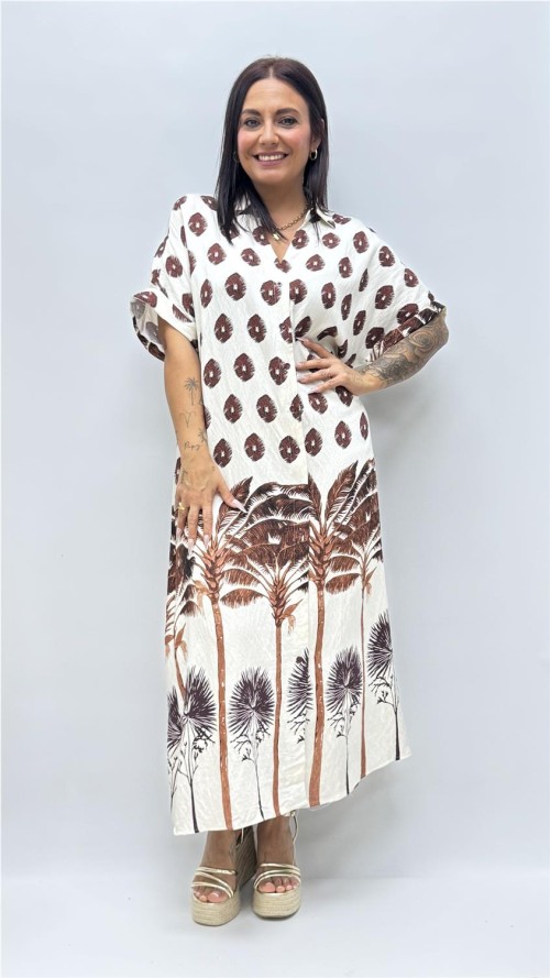 VESTIDO PALMERA MARRON