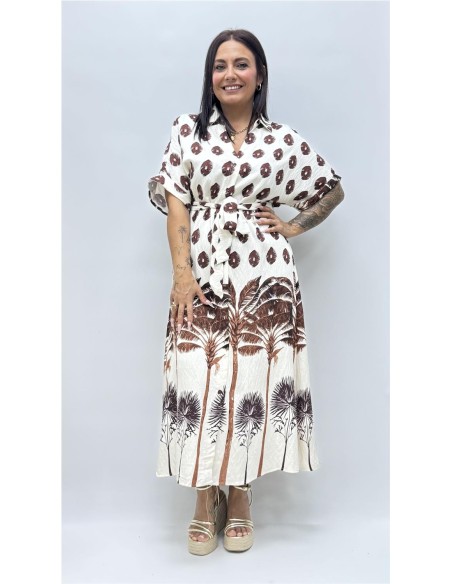 VESTIDO PALMERA MARRON