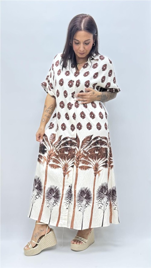 VESTIDO PALMERA MARRON
