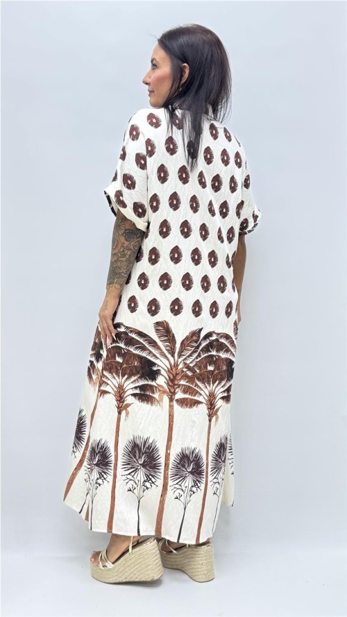 VESTIDO PALMERA MARRON
