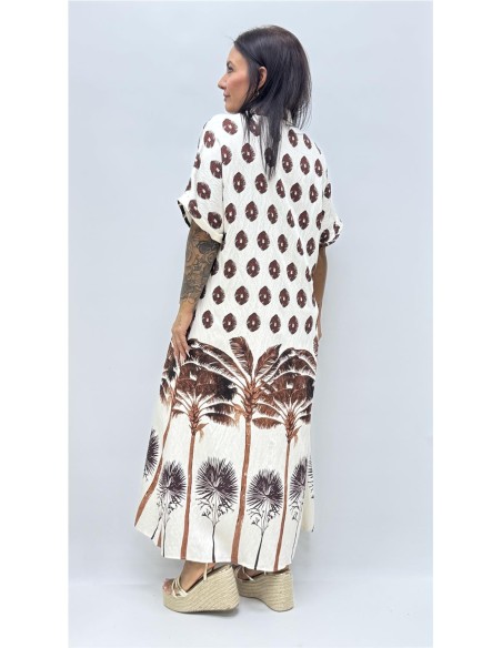 VESTIDO PALMERA MARRON