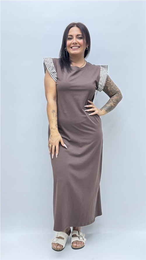 VESTIDO VEJER MARRON