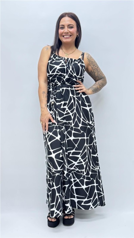 VESTIDO MANCHAS NEGRO