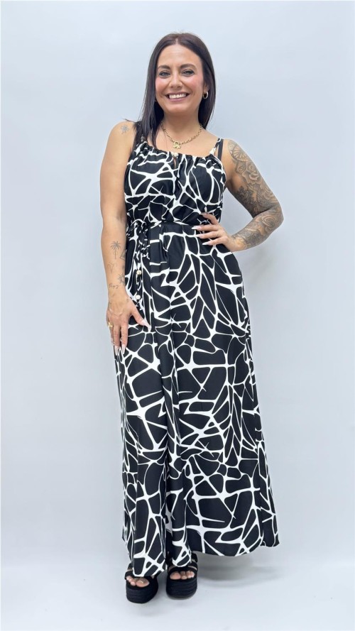VESTIDO MANCHAS NEGRO