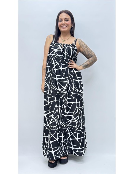 VESTIDO MANCHAS NEGRO