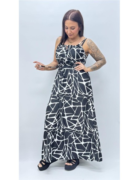 VESTIDO MANCHAS NEGRO
