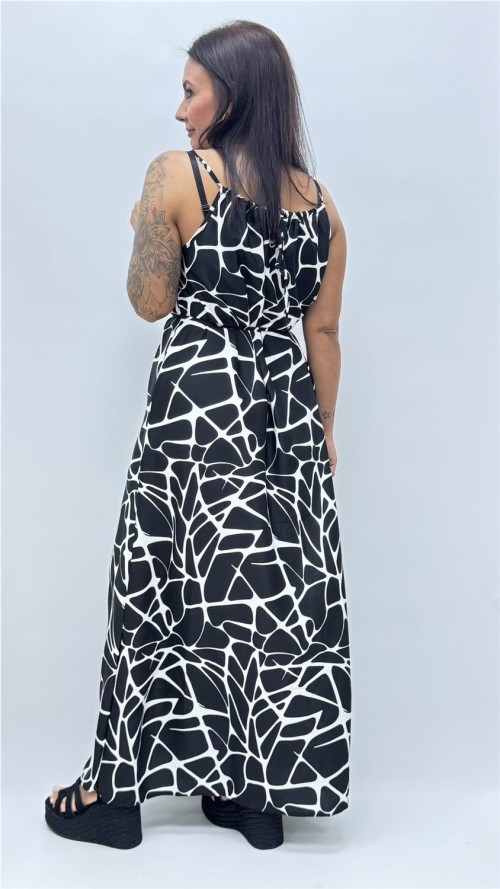 VESTIDO MANCHAS NEGRO