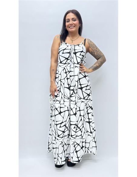 VESTIDO MANCHAS BLANCO
