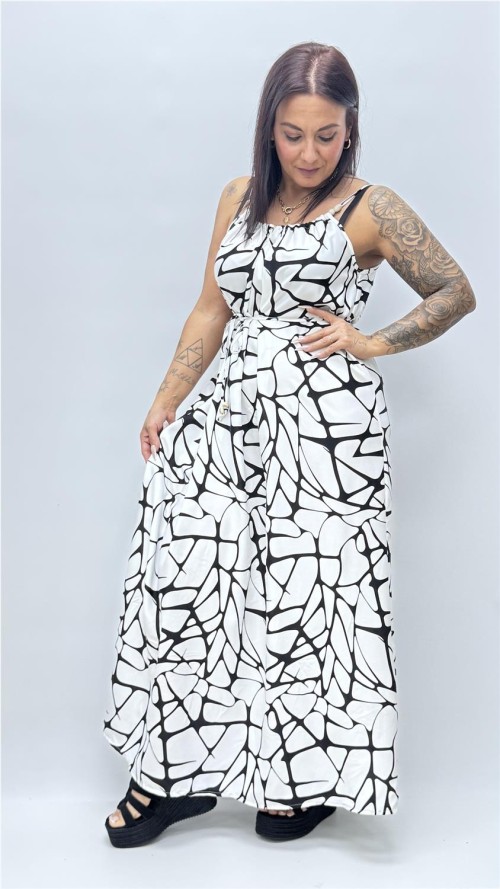 VESTIDO MANCHAS BLANCO