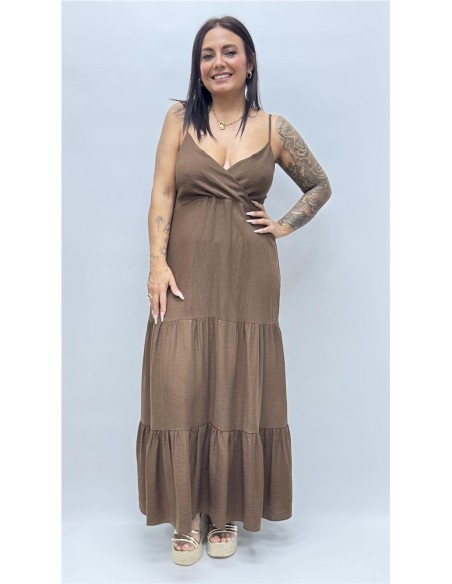 VESTIDO CLARA MARRON