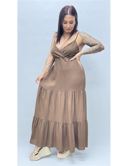 VESTIDO CLARA MARRON