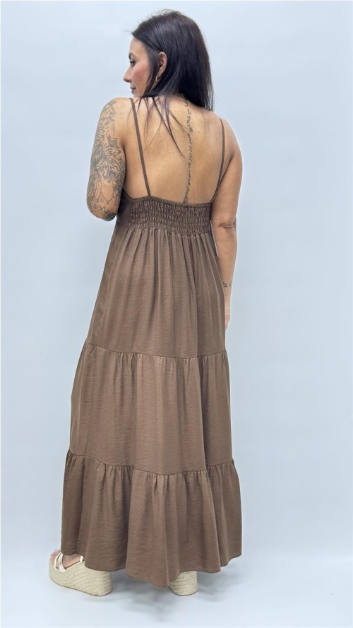 VESTIDO CLARA MARRON