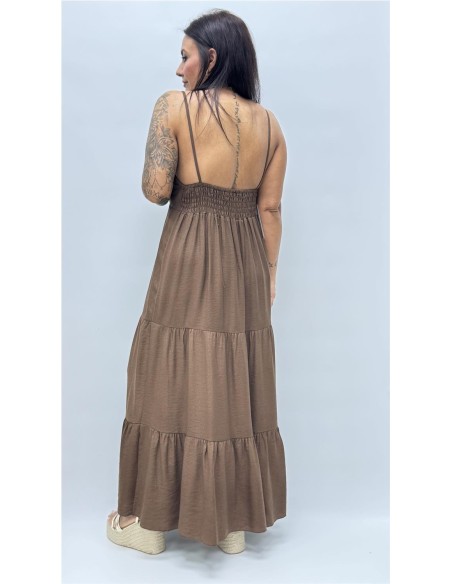 VESTIDO CLARA MARRON