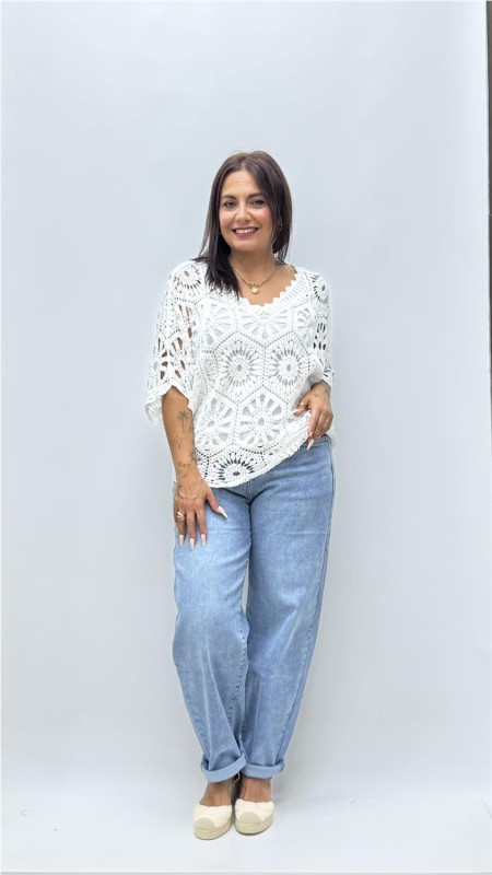 TOP CROCHE CON CAMISETA BLANCO