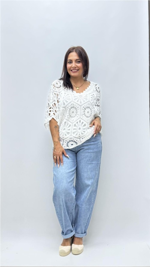 TOP CROCHE CON CAMISETA BLANCO