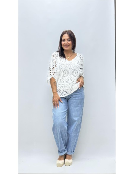 TOP CROCHE CON CAMISETA BLANCO