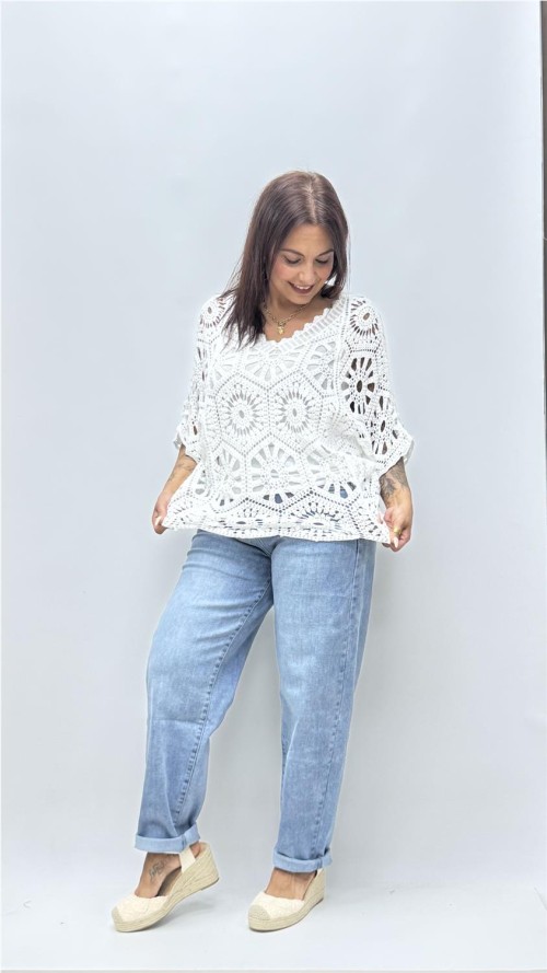 TOP CROCHE CON CAMISETA BLANCO