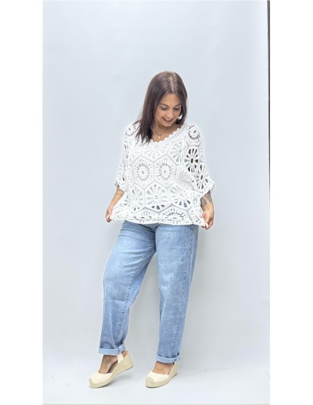 TOP CROCHE CON CAMISETA BLANCO