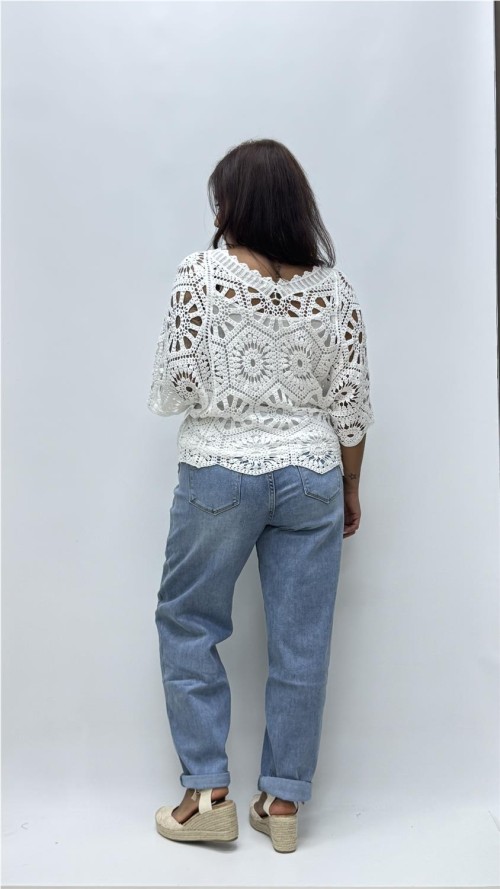 TOP CROCHE CON CAMISETA BLANCO