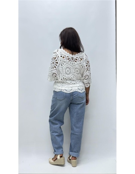 TOP CROCHE CON CAMISETA BLANCO