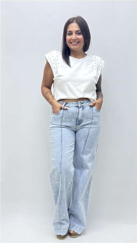 CAMISETA MATI TACHAS BLANCO