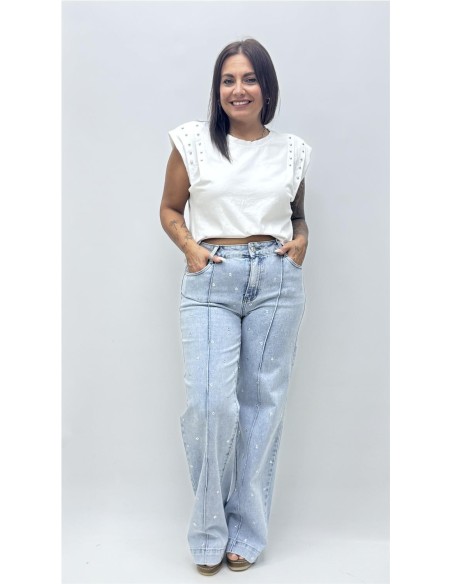 CAMISETA MATI TACHAS BLANCO