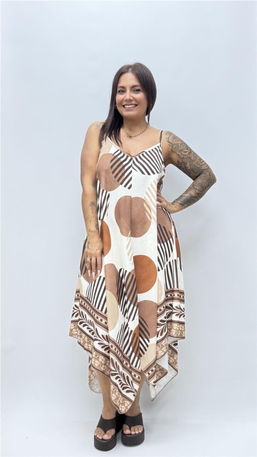 VESTIDO ARANTXA MARRON