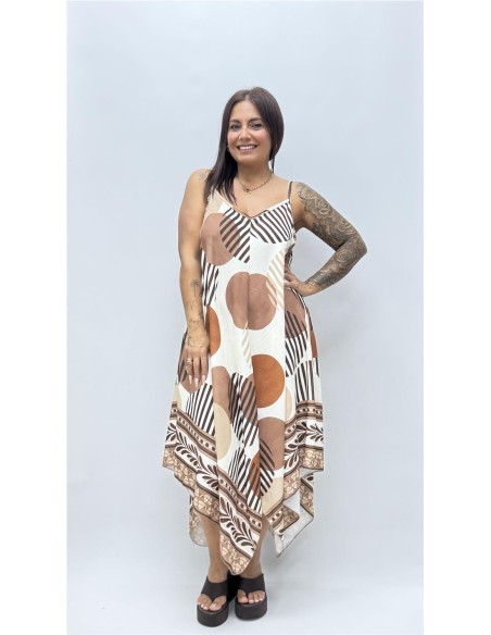 VESTIDO ARANTXA MARRON