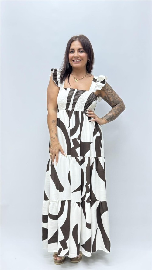 VESTIDO PONIENTE MARRON